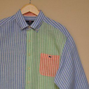 Vineyard Vines Linen Classic Fit Tucker Shirt L